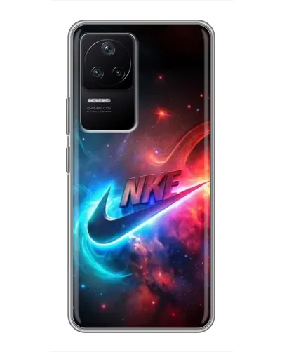 Чехол для Xiaomi POCO F4 (5G) с картинкой «Огненный логотип Nike» Чехол для Xiaomi POCO F4 (5G) с картинкой «Огненный логотип Nike»