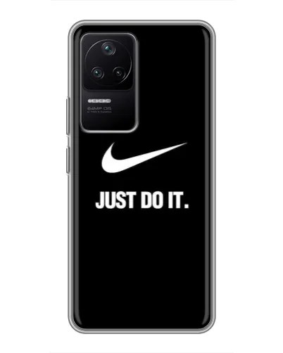 Чехол для Xiaomi POCO F4 (5G) с картинкой «Классический принт Nike» Чехол для Xiaomi POCO F4 (5G) с картинкой «Классический принт Nike»