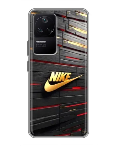 Чехол для Xiaomi POCO F4 (5G) с картинкой «Золотой Nike на металле» Чехол для Xiaomi POCO F4 (5G) с картинкой «Золотой Nike на металле»