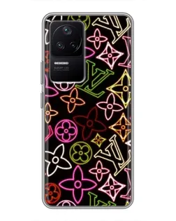 Чехол для Xiaomi POCO F4 (5G) с картинкой «Неоновый микс Nike»