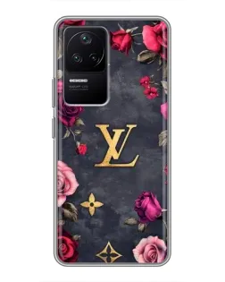 Чехол для Xiaomi POCO F4 (5G) с картинкой «Цветочный Louis Vuitton»
