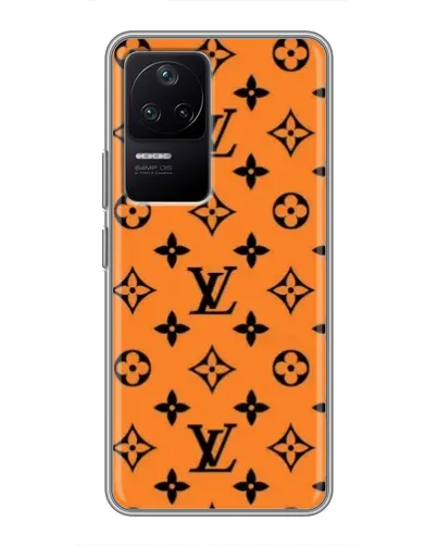 Чехол для Xiaomi POCO F4 (5G) с картинкой «Оранжевый стиль LV»
