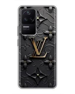 Чехол для Xiaomi POCO F4 (5G) с картинкой «Кожаная текстура LV»