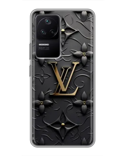Чехол для Xiaomi POCO F4 (5G) с картинкой «Кожаная текстура LV»
