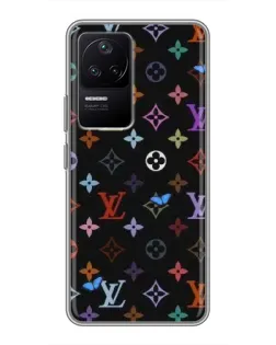 Чехол для Xiaomi POCO F4 (5G) с картинкой «Цветная монограмма LV»