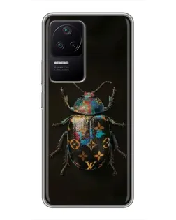 Чехол для Xiaomi POCO F4 (5G) с картинкой «LV — мраморный принт»