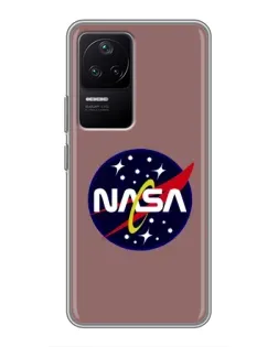 Чехол для Xiaomi POCO F4 (5G) с картинкой «NASA — ретро космос»