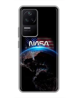 Чехол для Xiaomi POCO F4 (5G) с картинкой «Земля из космоса NASA»