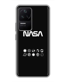 Чехол для Xiaomi POCO F4 (5G) с картинкой «NASA — технический принт»