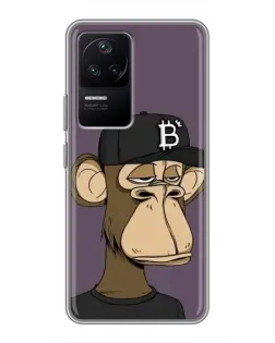 Чехол для Xiaomi POCO F4 (5G) с картинкой «Bored Ape в кепке»