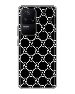 Чехол для Xiaomi POCO F4 (5G) с картинкой «Gucci — сетчатый паттерн»