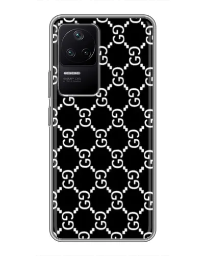 Чехол для Xiaomi POCO F4 (5G) с картинкой «Gucci — сетчатый паттерн»