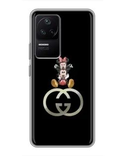 Чехол для Xiaomi POCO F4 (5G) с картинкой «Минни Маус на лого»