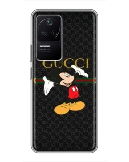 Чехол для Xiaomi POCO F4 (5G) с картинкой «Микки Маус Gucci»