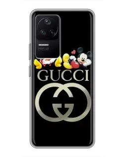 Чехол для Xiaomi POCO F4 (5G) с картинкой «Gucci — герои Disney»