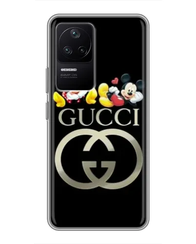 Чехол для Xiaomi POCO F4 (5G) с картинкой «Gucci — герои Disney»