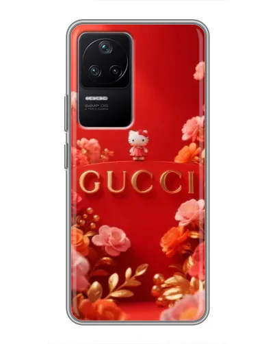 Чехол для Xiaomi POCO F4 (5G) с картинкой «Gucci — золотой сад»