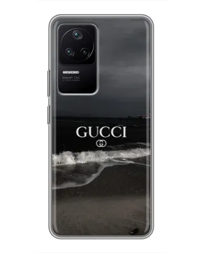 Чехол для Xiaomi POCO F4 (5G) с картинкой «Gucci — морской прибой»