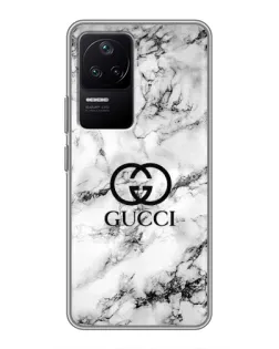 Чехол для Xiaomi POCO F4 (5G) с картинкой «Gucci — мраморный шик»