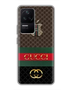 Чехол для Xiaomi POCO F4 (5G) с картинкой «Gucci — брендированный десерт»