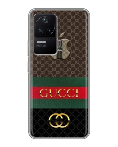 Чехол для Xiaomi POCO F4 (5G) с картинкой «Gucci — брендированный десерт»