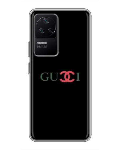 Чехол для Xiaomi POCO F4 (5G) с картинкой «Gucci — красный градиент»