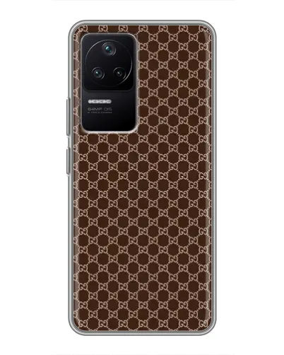 Чохол для Xiaomi POCO F4 (5G) з картинкою «Gucci — шоколадна сітка» Чохол для Xiaomi POCO F4 (5G) з картинкою «Gucci — шоколадна сітка»