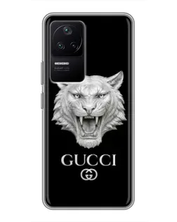 Чохол для Xiaomi POCO F4 (5G) з картинкою «Gucci — срібний лев»