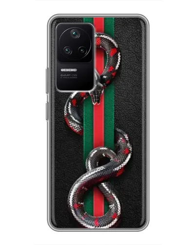 Чохол для Xiaomi POCO F4 (5G) з картинкою «Gucci — змія на смузі» Чохол для Xiaomi POCO F4 (5G) з картинкою «Gucci — змія на смузі»