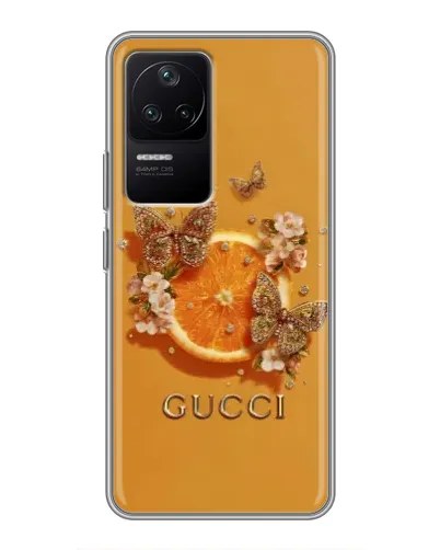 Чохол для Xiaomi POCO F4 (5G) з картинкою «Gucci — золоті метелики» Чохол для Xiaomi POCO F4 (5G) з картинкою «Gucci — золоті метелики»