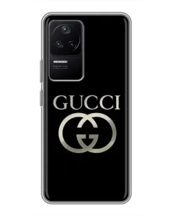Чохол для Xiaomi POCO F4 (5G) з картинкою «Gucci — золото на чорному»