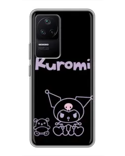 Чехол для Xiaomi POCO F4 (5G) с картинкой «Kuromi — черный минимализм»