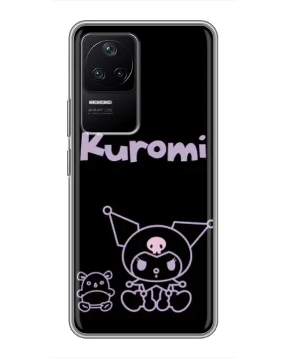 Чехол для Xiaomi POCO F4 (5G) с картинкой «Kuromi — черный минимализм» Чехол для Xiaomi POCO F4 (5G) с картинкой «Kuromi — черный минимализм»