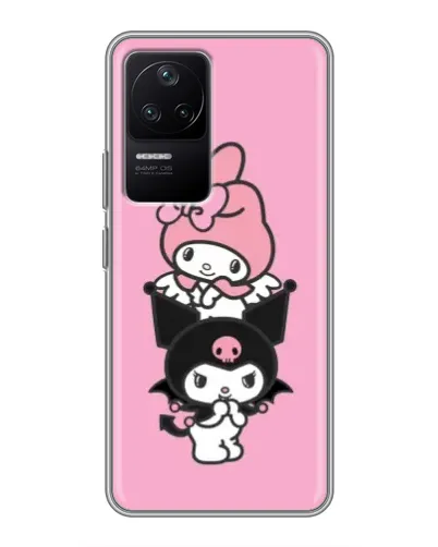 Чехол для Xiaomi POCO F4 (5G) с картинкой «My Melody и Kuromi» Чехол для Xiaomi POCO F4 (5G) с картинкой «My Melody и Kuromi»