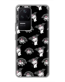 Чехол для Xiaomi POCO F4 (5G) с картинкой «Черный паттерн Kuromi» Чехол для Xiaomi POCO F4 (5G) с картинкой «Черный паттерн Kuromi»