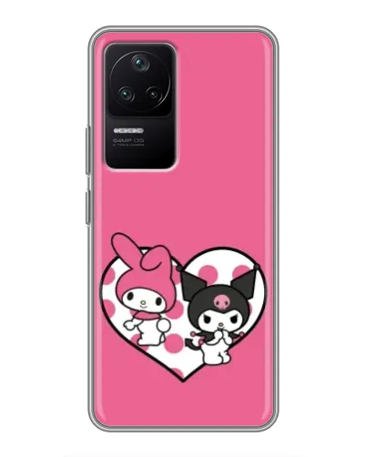 Чехол для Xiaomi POCO F4 (5G) с картинкой «Kuromi и My Melody» Чехол для Xiaomi POCO F4 (5G) с картинкой «Kuromi и My Melody»