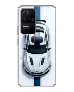 Чехол для Xiaomi POCO F4 (5G) с картинкой «Вид сверху — BMW M» Чехол для Xiaomi POCO F4 (5G) с картинкой «Вид сверху — BMW M»