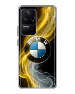 Чехол для Xiaomi POCO F4 (5G) с картинкой «Золотистый дым BMW»