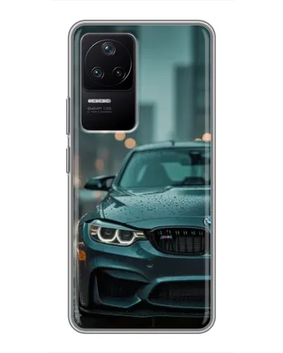 Чехол для Xiaomi POCO F4 (5G) с картинкой «BMW в огнях города» Чехол для Xiaomi POCO F4 (5G) с картинкой «BMW в огнях города»