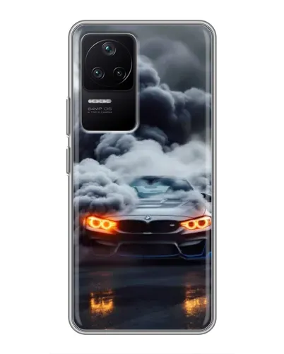 Чехол для Xiaomi POCO F4 (5G) с картинкой «BMW в дыму» Чехол для Xiaomi POCO F4 (5G) с картинкой «BMW в дыму»