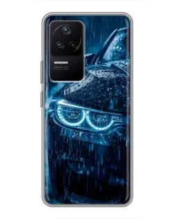 Чехол для Xiaomi POCO F4 (5G) с картинкой «BMW под дождем»