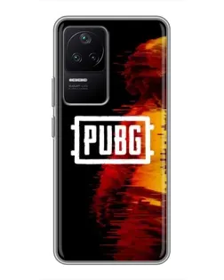 Чехол для Xiaomi POCO F4 (5G) с картинкой «Яркий логотип PUBG»