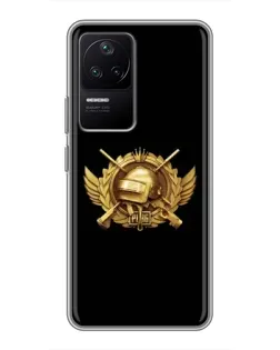 Чехол для Xiaomi POCO F4 (5G) с картинкой «PUBG — оранжевый градиент»