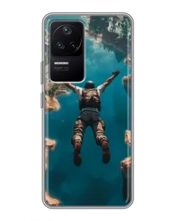 Чехол для Xiaomi POCO F4 (5G) с картинкой «PUBG — свободное падение»