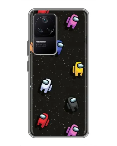 Чехол для Xiaomi POCO F4 (5G) с картинкой «Космический паттерн Among Us» Чехол для Xiaomi POCO F4 (5G) с картинкой «Космический паттерн Among Us»