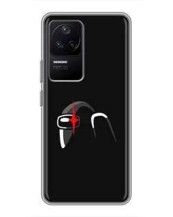Чехол для Xiaomi POCO F4 (5G) с картинкой «Among Us шлем»