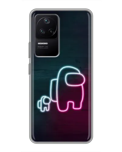 Чехол для Xiaomi POCO F4 (5G) с картинкой «Among Us неон-арт» Чехол для Xiaomi POCO F4 (5G) с картинкой «Among Us неон-арт»
