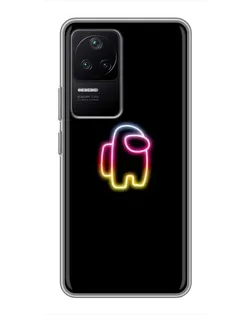 Чехол для Xiaomi POCO F4 (5G) с картинкой «Among Us градиент»