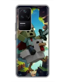 Чехол для Xiaomi POCO F4 (5G) с картинкой «Стив и гусь»