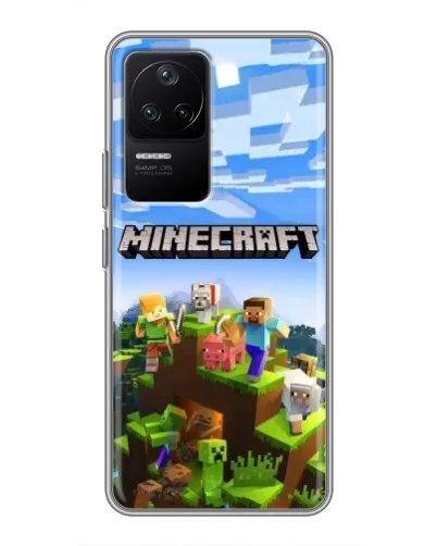 Чехол для Xiaomi POCO F4 (5G) с картинкой «Minecraft классический мир» Чехол для Xiaomi POCO F4 (5G) с картинкой «Minecraft классический мир»